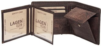 Lagen Pánska peňaženka kožená V-76/W Hnedá
