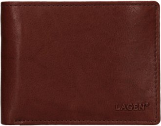 Lagen Pánska peňaženka kožená W 8053 Hnedá