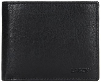 Lagen Pánska peňaženka kožená W 8154 Čierna
