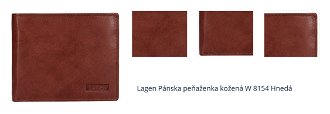 Lagen Pánska peňaženka kožená W 8154 Hnedá 1