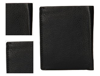 Lagen Pánska slim peňaženka kožená 50620 Čierna/modrá 4