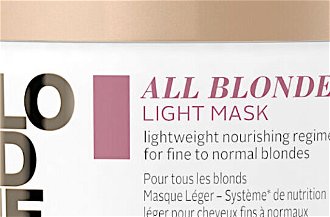 Ľahká maska pre blond vlasy Schwarzkopf Professional BlondMe All Blondes Light Mask - 200 ml (2631459) + darček zadarmo 5