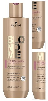 Ľahký šampón pre blond vlasy Schwarzkopf Professional BlondMe All Blondes Light Shampoo - 300 ml (2631454, 2849654) + darček zadarmo 3