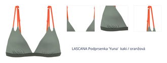 LASCANA Podprsenka 'Yuna'  kaki / oranžová 1