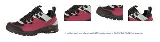 Leather outdoor shoes with PTX membrane ALPINE PRO OMERE anemone 1