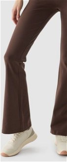 Dámske legíny z rozšírenými nohavicami - hnedé 8