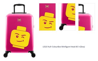 LEGO Kufr ColourBox Minifigure Head 40 l růžový 1