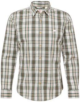 LEVI'S ® Košeľa 'LS Battery HM Shirt Slim'  námornícka modrá / hnedá / jedľová / biela