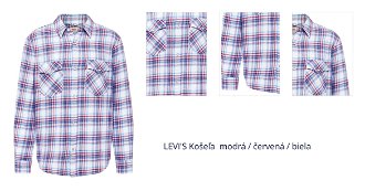 LEVI'S ® Košeľa 'Relaxed Fit Western'  modrá / červená / biela 1
