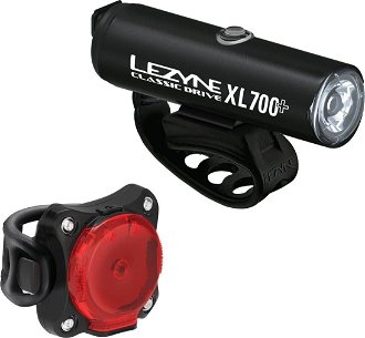 Lezyne Classic Drive XL 700+ / Zecto Drive 200+ Pair Satin Black/Black Front 700 lm / Rear 200 lm Predný-Zadný Cyklistické svetlo
