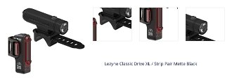 Lezyne Classic Drive XL / Strip Matte Black Front 700 lm / Rear 150 lm Cyklistické svetlo 1
