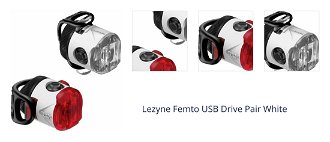 Lezyne Femto USB Drive Pair White Front 15 lm / Rear 5 lm Cyklistické svetlo 1