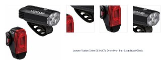 Lezyne Fusion Drive 500+/KTV Drive Pro+ Pair Satin Black/Black Front 500 lm / Rear 150 lm Cyklistické svetlo 1