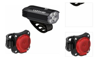 Lezyne Fusion Drive 500+/Zecto Drive 200+ Pair Satin Black/Black Front 500 lm / Rear 200 lm Cyklistické svetlo 3