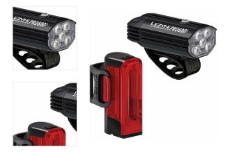 Lezyne Fusion Drive Pro 600+/Strip Drive 300+ Pair Satin Black/Black Front 600 lm / Rear 300 lm Cyklistické svetlo 4