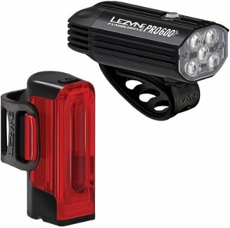 Lezyne Fusion Drive Pro 600+/Strip Drive 300+ Pair Satin Black/Black Front 600 lm / Rear 300 lm Cyklistické svetlo