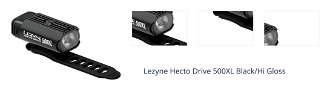 Lezyne Hecto Drive 500 lm Black/Hi Gloss Cyklistické svetlo 1