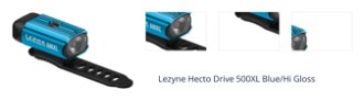Lezyne Hecto Drive 500 lm Blue/Hi Gloss Cyklistické svetlo 1