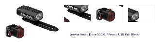 Lezyne Hecto Drive 500XL / Femto USB Čierna Front 500 lm / Rear 5 lm Cyklistické svetlo 1