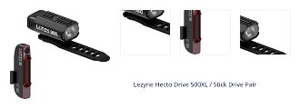 Lezyne Hecto Drive 500XL / Stick Drive Čierna Front 500 lm / Rear 30 lm Cyklistické svetlo 1