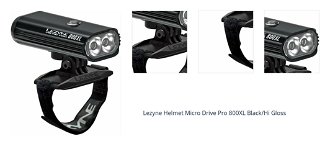 Lezyne Helmet Micro Drive Pro 800XL 800 lm Black/Hi Gloss Cyklistické svetlo 1