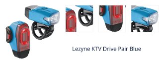 Lezyne KTV Drive Modrá Front 200 lm / Rear 10 lm Cyklistické svetlo 1