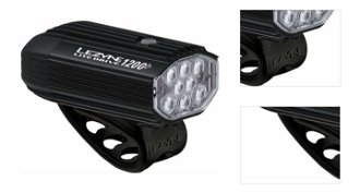 Lezyne Lite Drive 1200+ Front 1200 lm Satin Black Predný Cyklistické svetlo 3