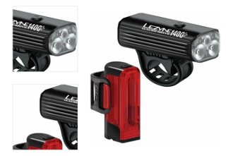 Lezyne Macro Drive 1400+/Strip Drive Pro 400+ Pair Satin Black/Black Front 1400 lm / Rear 400 lm Cyklistické svetlo 4