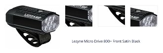Lezyne Micro Drive 800+ Front 800 lm Satin Black Predný Cyklistické svetlo 1