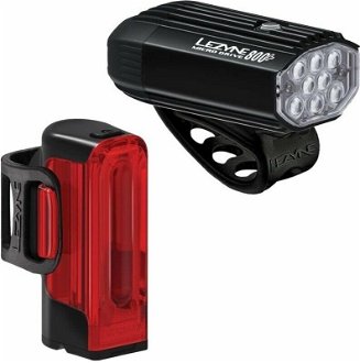 Lezyne Micro Drive 800+/Strip Drive 300+ Pair Satin Black/Black Front 800 lm / Rear 300 lm Cyklistické svetlo 2