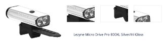 Lezyne Micro Drive Pro 800 lm Silver/Hi Gloss Cyklistické svetlo 1