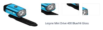 Lezyne Mini Drive 400 lm Blue/Hi Gloss Cyklistické svetlo 1