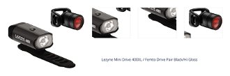 Lezyne Mini Drive 400XL / Femto Drive Black/Hi Gloss Front 400 lm / Rear 7 lm Cyklistické svetlo 1