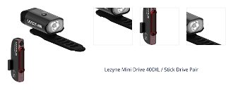 Lezyne Mini Drive 400XL / Stick Drive Čierna Front 400 lm / Rear 30 lm Cyklistické svetlo 1