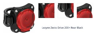 Lezyne Zecto Drive 200+ Rear Black 200 lm Cyklistické svetlo 1