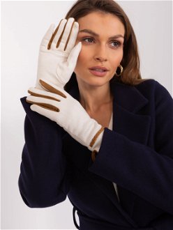 Light beige elegant women's gloves