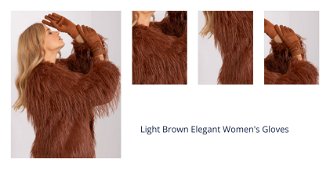 Light Brown Elegant Women's Gloves 1