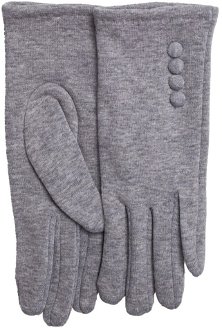 Light grey gloves with buttons