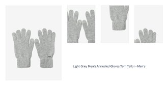 Light grey men's brindle gloves Tom Tailor - Men 1
