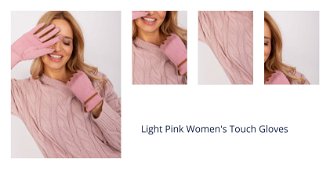 Light Pink Women's Touch Gloves 1