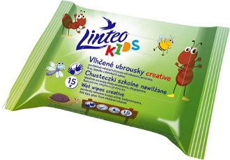 LINTEO Kids Vlhčené obrúsky Creative 15 ks 2