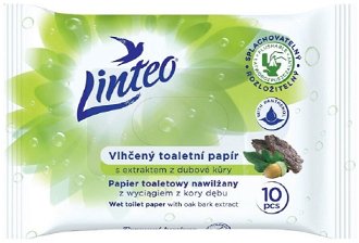LINTEO Vlhčený toaletný papier s extraktom z dubovej kôry 10 ks 2