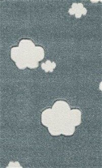 Detský koberec - Malý Mráčik farba: mätová - biela, rozmer: 120 x 180 cm 5