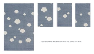 Detský koberec - Malý Mráčik farba: modrá - biela, rozmer: 120 x 180 cm 1