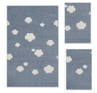 Detský koberec - Malý Mráčik farba: modrá - biela, rozmer: 120 x 180 cm 3