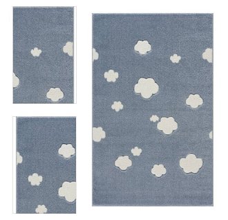 Detský koberec - Malý Mráčik farba: modrá - biela, rozmer: 160 x 230 cm 4