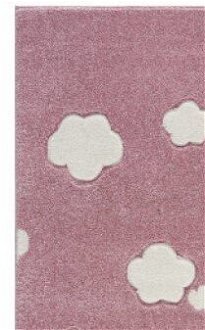 Detský koberec - Malý Mráčik farba: ružová - biela, rozmer: 120 x 180 cm 6