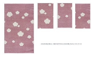Detský koberec - Malý Mráčik farba: ružová - biela, rozmer: 120 x 180 cm 1