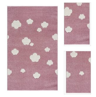 Detský koberec - Malý Mráčik farba: ružová - biela, rozmer: 120 x 180 cm 3