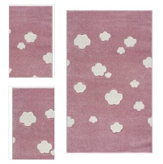 Detský koberec - Malý Mráčik farba: ružová - biela, rozmer: 120 x 180 cm 4